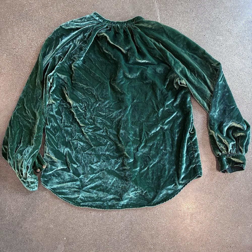 Anthroplogie PILCRO Womens Large Long Sleeve Buttondown Shirt Hadley Velvet - Picture 11 of 11